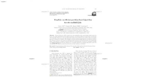 FrepJoin: an efficient partition-based algorithm for edit similarity join